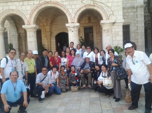 Outside the Cana Church after the Mass, before going to a souvenir shop