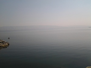 Sea of Galilee viewed from the Restaurant near its seashore