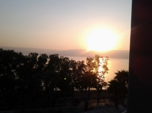 Viewed from Room 214 of Rimonim Mineral Hotel, Tiberias at 6:20AM