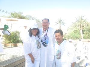 Me, Fr. Estong and Marivet Caballero after the Symbolic Baptism
