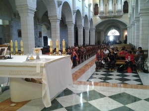 Inside the Saint Catherine Church before the Mass