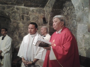 Bishop Guitierrez, the presider of the Mass delivered the homily