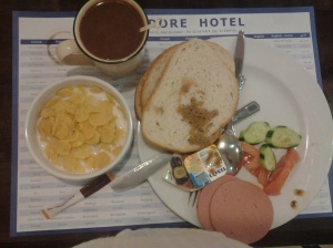 Early Breakfast at Commodore Hotel before we went 2 Amman, Jordan